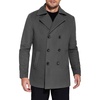 image:imageCOOFANDY Mens Double Breasted Pea Coat Winter Overcoat Short Trench Coat Notched CollarDark Grey
