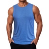 image:imageCOOFANDY Mens Dry Fit Workout Tank Top Sleeveless Gym Muscle Shirt UPF 50 Summer Running Athletic TshirtsBlue