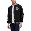 image:imageCOOFANDY Mens Fashion Varsity Jackets Leather Sleeve Slim Fit College Baseball Letterman Bomber CoatBlack Jgr