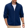 image:imageCOOFANDY Mens Fleece Jacket Zip Up Lightweight Sweater Jackets Casual Warm with Pockets for Home Office HikingBlue
