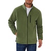 image:imageCOOFANDY Mens Fleece Jackets Full Zip Raglan Long Sleeve Lightweight Casual Outdoor Warm Jacket Coat with PocketsArmy Green