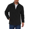 image:imageCOOFANDY Mens Fleece Jackets Full Zip Raglan Long Sleeve Lightweight Casual Outdoor Warm Jacket Coat with PocketsBlack