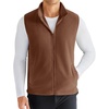 image:imageCOOFANDY Mens FullZip Polar Fleece Vest Sleeveless Jacket Casual OuterwearBaked Clay