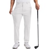 image:imageCOOFANDY Mens Golf Pants 303234 Stretch Work Dress Pants Lightweight Quick Dry Comfy Trousers with 4 PocketsWhite