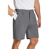 image:imageCOOFANDY Mens Golf Shorts 8 Inch Lightweight Quick Dry Casual Dress Shorts Hiking Travel Shorts with PocketsDark Grey