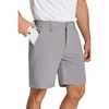 image:imageCOOFANDY Mens Golf Shorts 8 Inch Lightweight Quick Dry Casual Dress Shorts Hiking Travel Shorts with PocketsLight Grey
