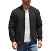 image:imageCOOFANDY Mens Lightweight Bomber Jackets Casual Spring Fall Windbreaker Jacket Light Zip Up Coat With PocketBlack