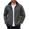 image:imageCOOFANDY Mens Lightweight Bomber Jackets Stand Collar Windbreaker Softshell Jacket Zip Up Coat for Fall OutdoorDark Gray