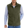 image:imageCOOFANDY Mens Lightweight Fleece Vest Sleeveless Zip Up Warm Jacket Casual Outerwear Vests With PocketsArmy Green