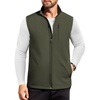 image:imageCOOFANDY Mens Lightweight Softshell Vest Windproof Sleeveless Jacket Zip Up Fleece Lined Vest Outerwear for Golf RunningArmy Green
