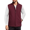 image:imageCOOFANDY Mens Lightweight Softshell Vest Windproof Sleeveless Jacket Zip Up Fleece Lined Vest Outerwear for Golf RunningRed