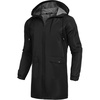 image:imageCOOFANDY Mens Long Raincoat Ligtweight Rain Jacket Waterproof Outdoor Jackets with HoodBlack