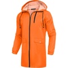 image:imageCOOFANDY Mens Long Raincoat Ligtweight Rain Jacket Waterproof Outdoor Jackets with HoodOrange