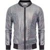 image:imageCOOFANDY Mens Metallic Jacket 70s Disco Dance Party Costume Shiny Varsity Zipper Baseball Bomber JacketSequined Laser Silver