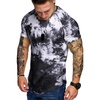 image:imageCOOFANDY Mens Muscle TShirt Pleated Raglan Sleeve Bodybuilding Gym Tee Short Sleeve Fashion Workout Shirts Hipster ShirtType1  Pattern1 Tie Dye