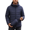 image:imageCOOFANDY Mens Packable Puffer Jacket Lightweight Hooded Insulated Winter Coat Windproof Zipper Down JacketNavy Blue