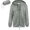 image:imageCOOFANDY Mens Packable Rain Jacket Lightweight Waterproof Raincoat with Hood Outdoor Rain Gear Travel Hiking CyclingGrey
