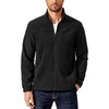 image:imageCOOFANDY Mens Polar Fleece Jacket Lightweight Full Zip Jackets Outdoor Hiking Casual Soft Warm Coat With PocketsBlack