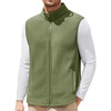 image:imageCOOFANDY Mens Polar Fleece Vest Lightweight Sleeveless Jacket Warm Zip up Outerwear Vests with Zipper Pockets for HikingArmy Green