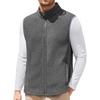 image:imageCOOFANDY Mens Polar Fleece Vest Lightweight Sleeveless Jacket Warm Zip up Outerwear Vests with Zipper Pockets for HikingHeather Grey
