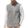 image:imageCOOFANDY Mens Polar Fleece Vest Lightweight Sleeveless Jacket Warm Zip up Outerwear Vests with Zipper Pockets for HikingLight Grey