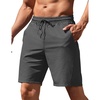 image:imageCOOFANDY Mens Running Athletic Shorts 9 Gym Workout Lightweight Elastic Waist Sports ShortsDark Grey