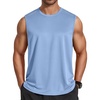 image:imageCOOFANDY Mens Sleeveless Shirt Quick Dry Workout Tank Top Gym Muscle T Shirts Sport Athletic Tanks Moisture WickingLight Blue