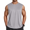 image:imageCOOFANDY Mens Sleeveless Shirt Quick Dry Workout Tank Top Gym Muscle T Shirts Sport Athletic Tanks Moisture WickingLight Gray