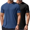image:imageCOOFANDY Mens Swim Shirt UPF 50 Rash Guard Beach Tshirt Workout Quick Dry T Shirts for Running Surfing and HikingBlacknavy Blue