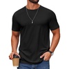 image:imageCOOFANDY Mens T Shirt Short Sleeve Cotton Blend TShirts Crew Neck Casual Summer Basic Tee ShirtsBlack