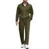 image:imageCOOFANDY Mens Tracksuits Casual Sweatsuit 2 Piece Full Zip Athletic Jogging Suit Sets Sport Sweat SuitArmy Green