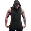 image:imageCOOFANDY Mens Workout Hooded Tank Tops Bodybuilding Muscle Cut Off T Shirt Sleeveless Gym HoodiesBlack
