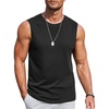 image:imageCOOFANDY Mens Workout Tank Tops Cotton 3 Pack Soft Gym Muscle Shirt Sleeveless Classic T ShirtsBlack1 Pack