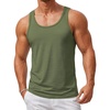 image:imageCOOFANDY Mens Workout Tank Tops Pack Dry Fit Sleeveless Running Shirts Gym Muscle Bodybuilding T ShirtsArmy Green