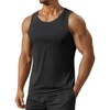 image:imageCOOFANDY Mens Workout Tank Tops UPF 50 Sleeveless Gym Muscle Shirts Cooling Quick Dry Bodybuilding Tanks for Swim Beach01 Black