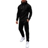 image:imageCOOFANDY Tracksuit Mens with Zipper Pockets Full Zip Hoodie Sweatsuit 2 Pieces Running Jogging Sports Casual Sweat SuitsAblack