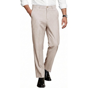 image:imageCOOFANDY Men Classic Fit Dress Pant Casual Flat Front Pant Expandable Waist Suit PantAkhaki