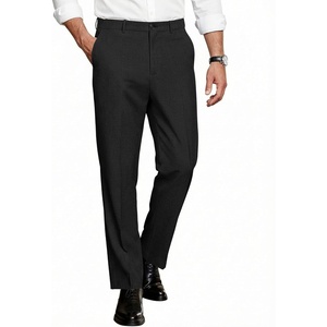 image:imageCOOFANDY Men Classic Fit Dress Pant Casual Flat Front Pant Expandable Waist Suit PantBlack