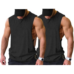 image:imageCOOFANDY Men Workout Tank Top 2 Pack Gym Bodybuilding Sleeveless Muscle T ShirtsBlackBlack2pcs