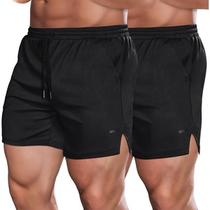 image:imageCOOFANDY Mens 2 Pack Gym Workout Shorts Quick Dry Athletic Shorts 5 Inch Lightweight Sports Running Shorts with PocketsBlackBlack