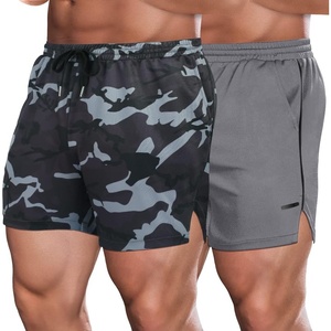 image:imageCOOFANDY Mens 2 Pack Gym Workout Shorts Quick Dry Athletic Shorts 5 Inch Lightweight Sports Running Shorts with PocketsDark GrayGrey Camo