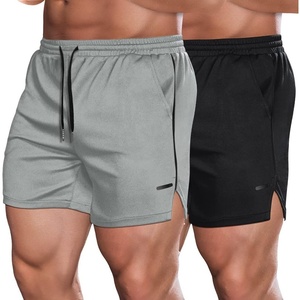 image:imageCOOFANDY Mens 2 Pack Gym Workout Shorts Quick Dry Athletic Shorts 5 Inch Lightweight Sports Running Shorts with PocketsGreyBlack