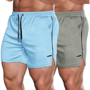 image:imageCOOFANDY Mens 2 Pack Gym Workout Shorts Quick Dry Athletic Shorts 5 Inch Lightweight Sports Running Shorts with PocketsGreySky Blue
