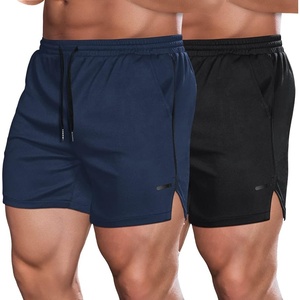 image:imageCOOFANDY Mens 2 Pack Gym Workout Shorts Quick Dry Athletic Shorts 5 Inch Lightweight Sports Running Shorts with PocketsNavy BlueBlack