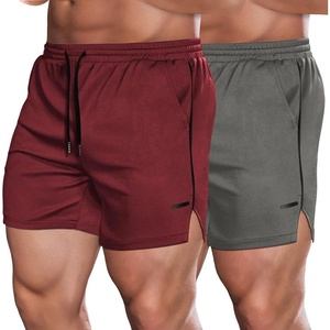 image:imageCOOFANDY Mens 2 Pack Gym Workout Shorts Quick Dry Athletic Shorts 5 Inch Lightweight Sports Running Shorts with PocketsWine RedDark Gray