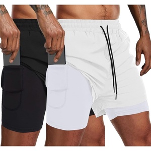 image:imageCOOFANDY Mens 2 Pack Running Shorts 2 in 1 Workout Shorts Quick Dry Gym Training Athletic Jogger with Phone Pockets2pack Blackwhite