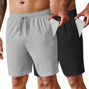 image:imageCOOFANDY Mens 2 Pack Workout Gym Shorts 7 Inch  5 Inch Athletic Shorts Lightweight Casual Jogger Short with Zipper PocketsGrey  Black