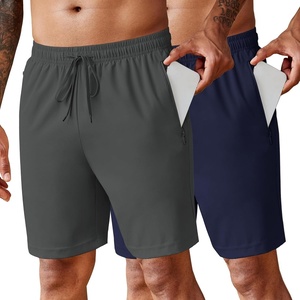 image:imageCOOFANDY Mens 2 Pack Workout Gym Shorts 7 Inch  5 Inch Athletic Shorts Lightweight Casual Jogger Short with Zipper PocketsNavy Blue  Dark Grey