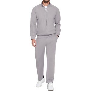 image:imageCOOFANDY Mens 2 Piece Tracksuit Casual Sweatsuits Full Zip Track Suits Jogging Athletic Suit SetsLight Grey