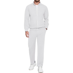 image:imageCOOFANDY Mens 2 Piece Tracksuit Casual Sweatsuits Full Zip Track Suits Jogging Athletic Suit SetsWhite